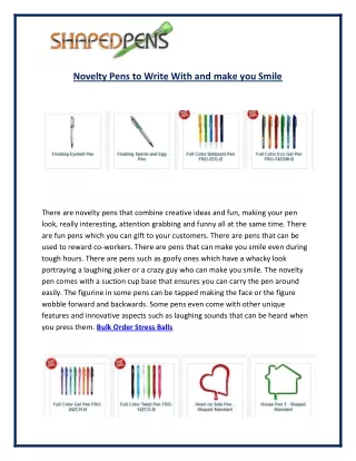 novelty pens to write with and make you smile