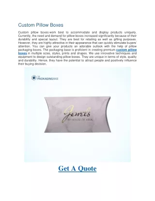 custom pillow boxes