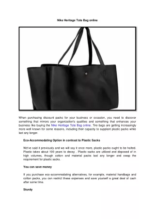 Nike Heritage Tote Bag online