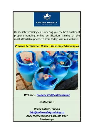 onlinesafetytraining ca is offering you the best