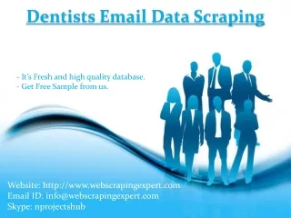 dentists email data scraping