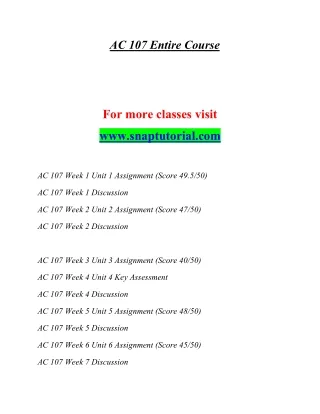 ac 107 entire course
