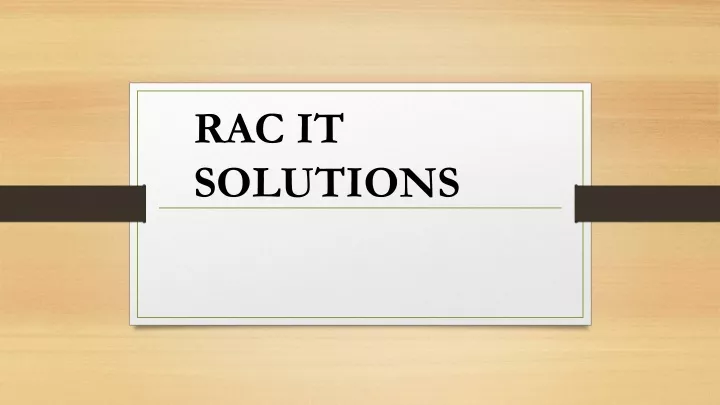 rac it solutions