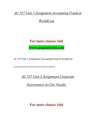 ac 557 unit 1 assignment accounting fraud at