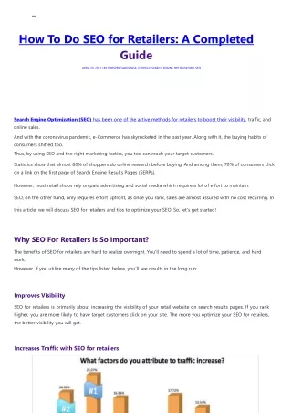 How To Do SEO for Retailers: A Completed Guide