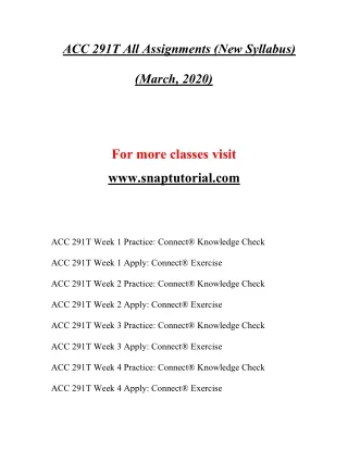 acc 291t all assignments new syllabus