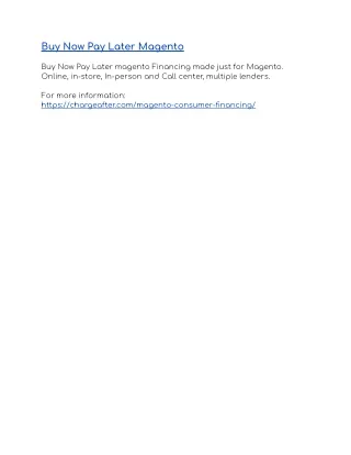 buy now pay later magento
