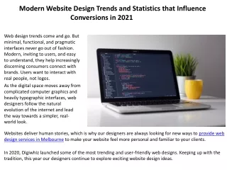 modern website design trends and statistics that
