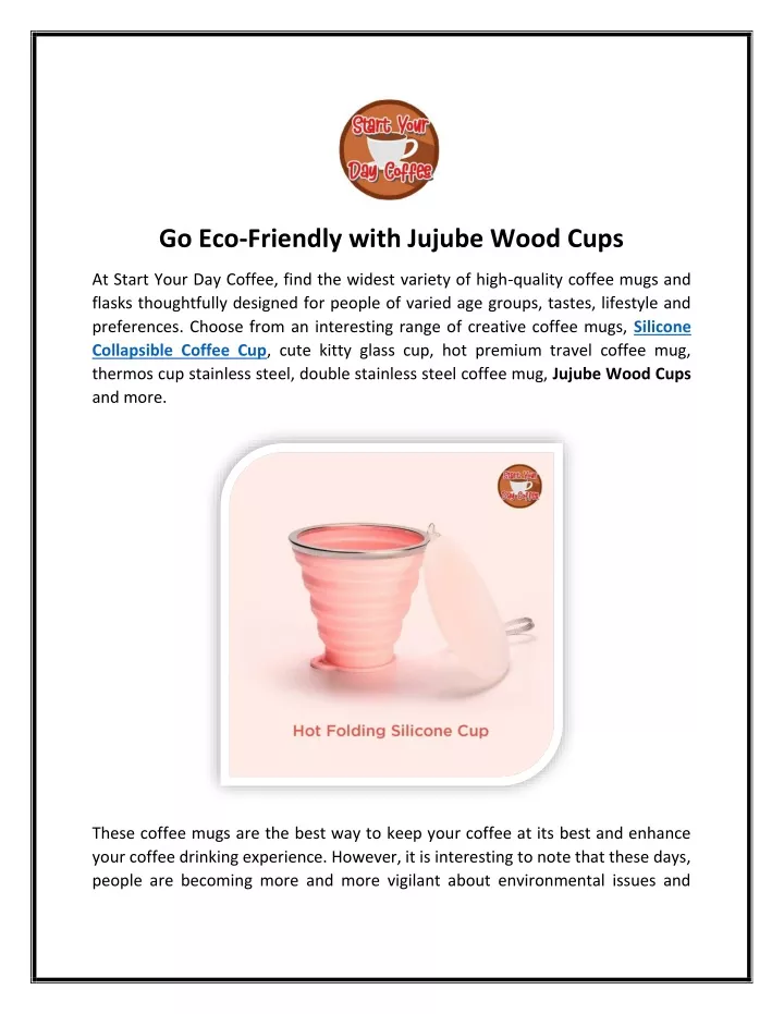 go eco friendly with jujube wood cups