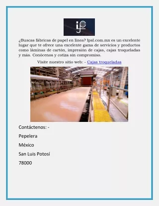 buscas f bricas de papel en l nea ipsl