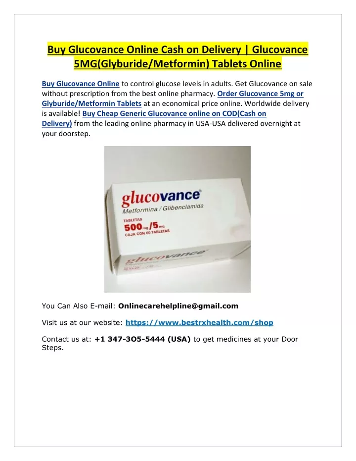 buy glucovance online cash on delivery glucovance