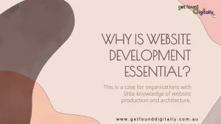 Why is website development essential  PPT