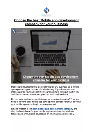 choose the best mobile app development company