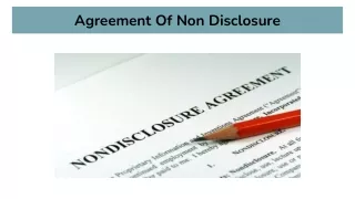 Agreement Of Non Disclosure