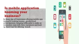 Is mobile application booming your business?