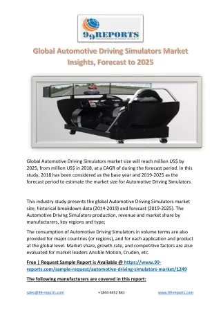 global automotive driving simulators market size