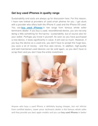 get buy used iphones in quality range