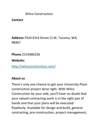 Wilco Construction