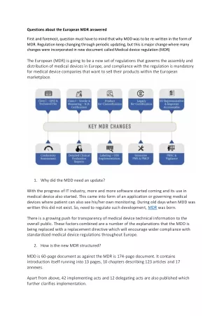 questions about the european mdr answered