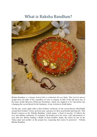 what is raksha bandhan