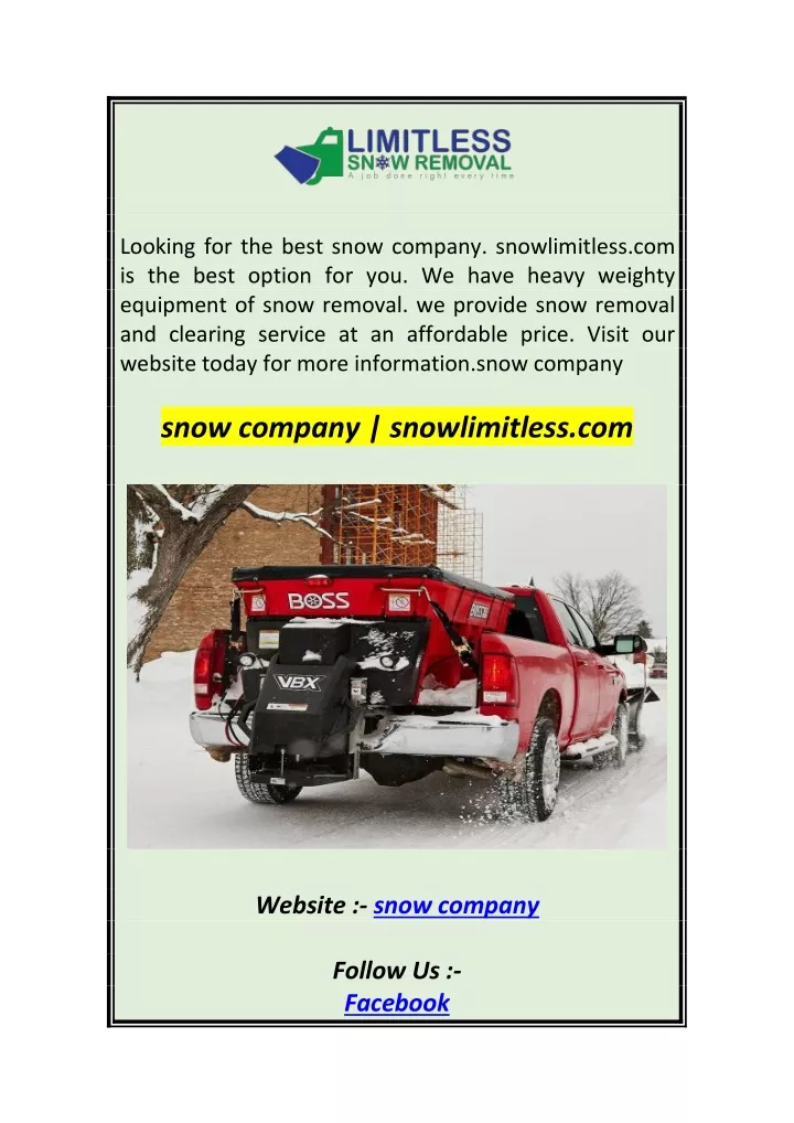 looking for the best snow company snowlimitless