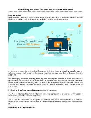 everything you need to know about an lms software