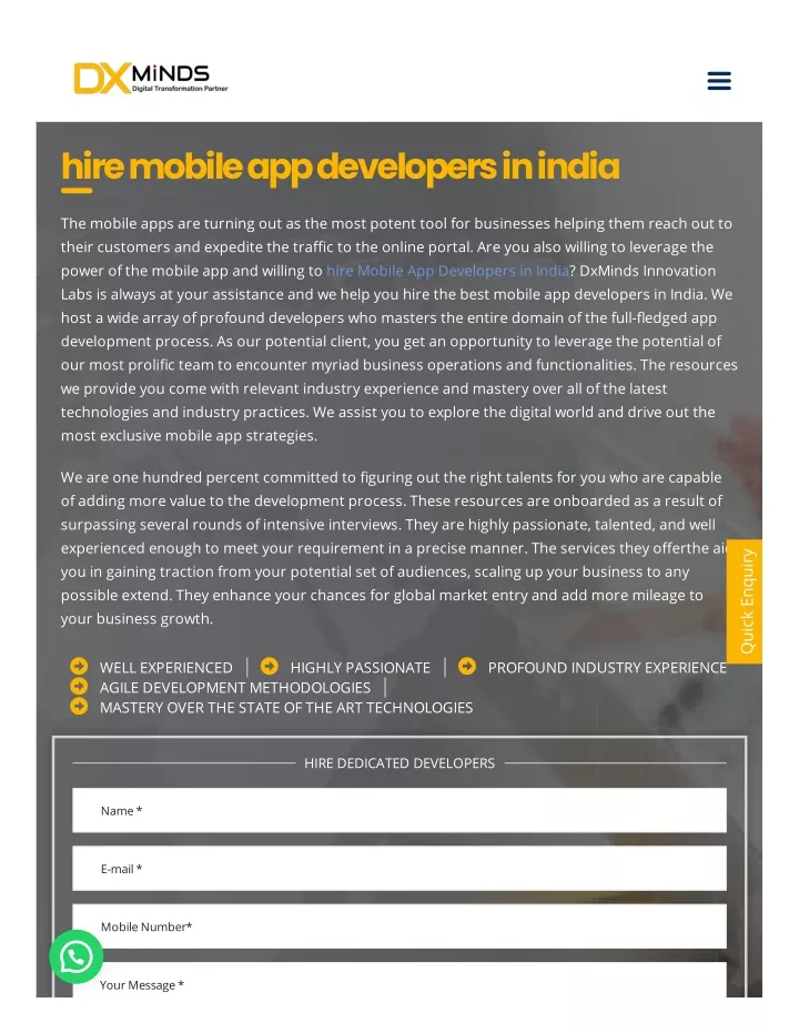 hire mobile app developers in india