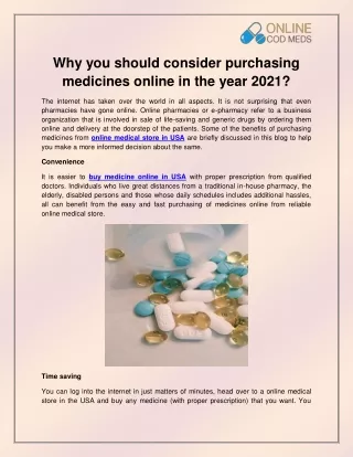Buy medicine online in USA