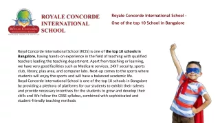 royale concorde international school
