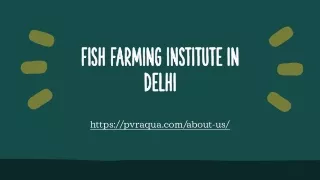 fish farming institute in delhi