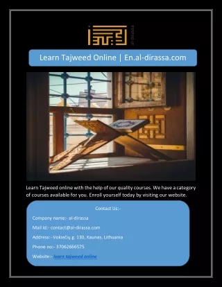 learn tajweed online en al dirassa com