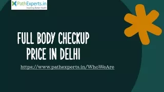 full body checkup price in delhi