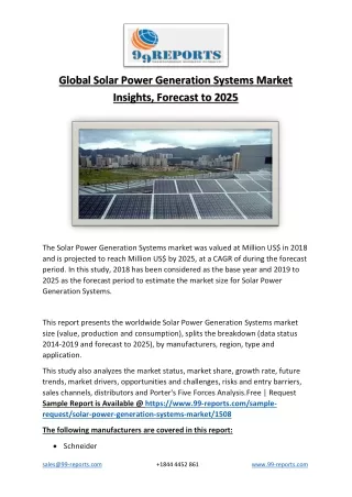 global solar power generation systems market