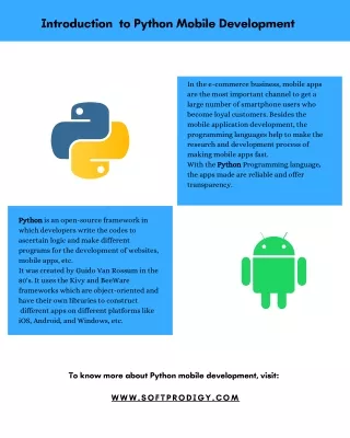 Introduction  to Python Mobile development