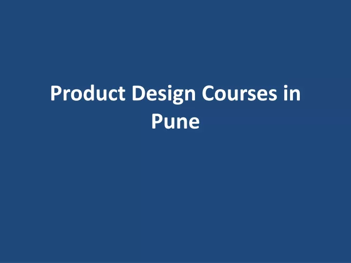 product design courses in pune
