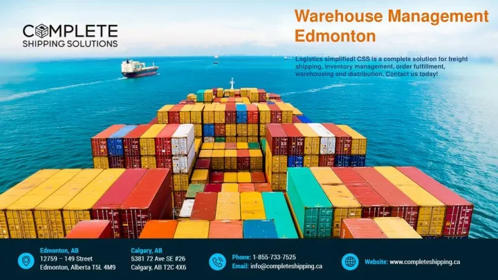 warehouse management edmonton