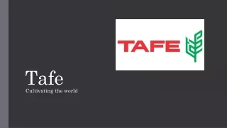 TAFE | Tractors and Farm Equipment Limited: Tractors, Harvesters, Implements