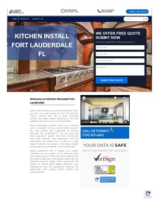 Kitchen Install Fort Lauderdale