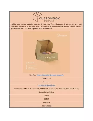 looking for a custom packaging company