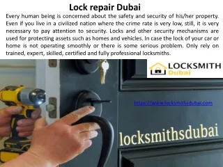 Locksmith in Dubai