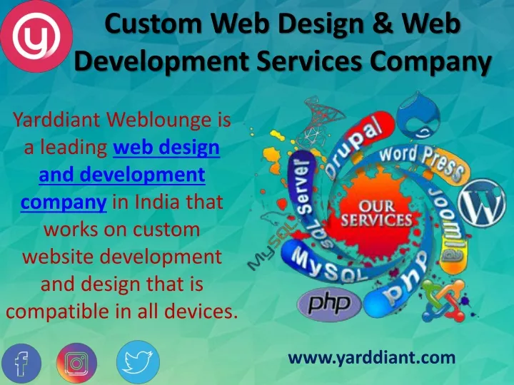 custom web design web development services company