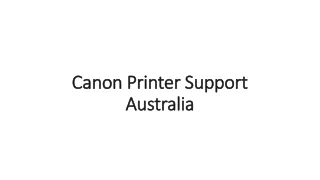 Canon Printer Support Australia