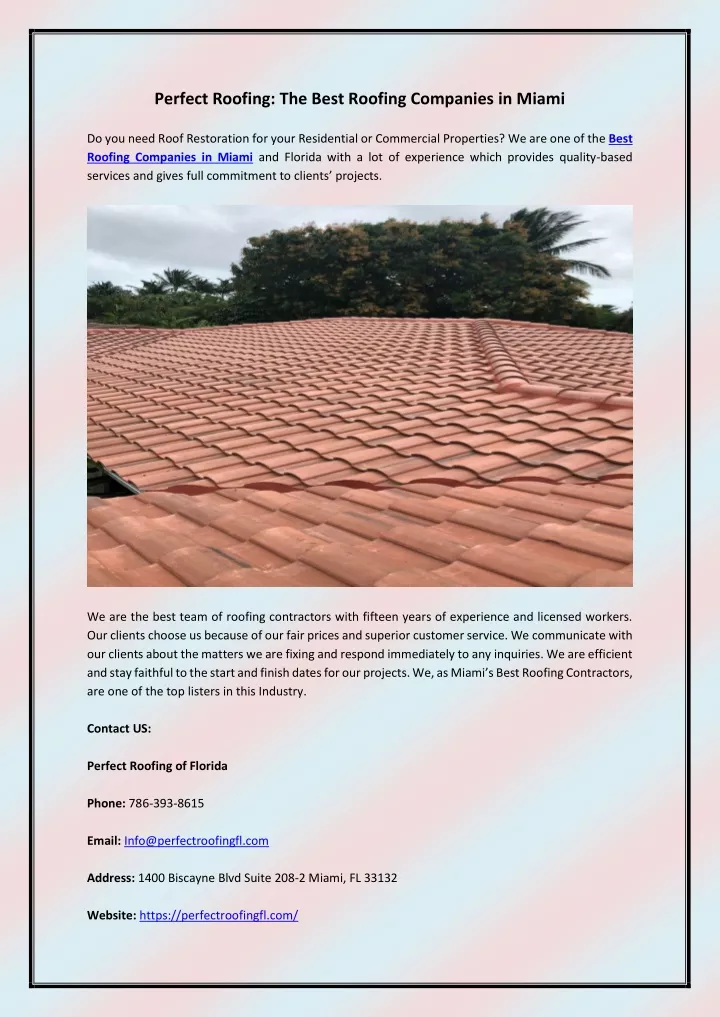 perfect roofing the best roofing companies