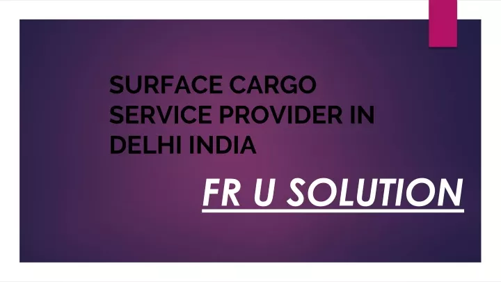surface cargo service provider in delhi india