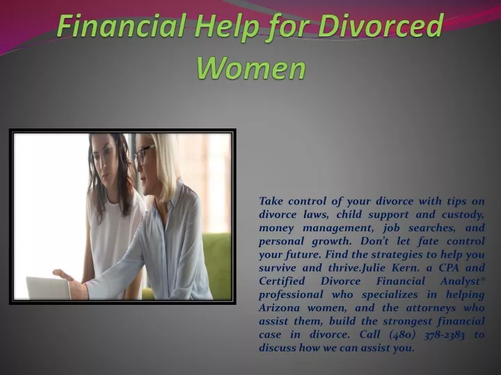 financial help for divorced women