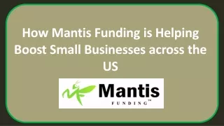 How Mantis Funding is Helping Boost Small Businesses across the US