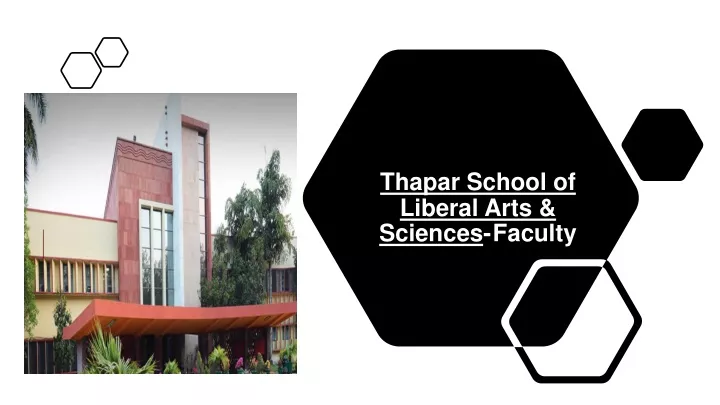 thapar school of liberal arts sciences faculty