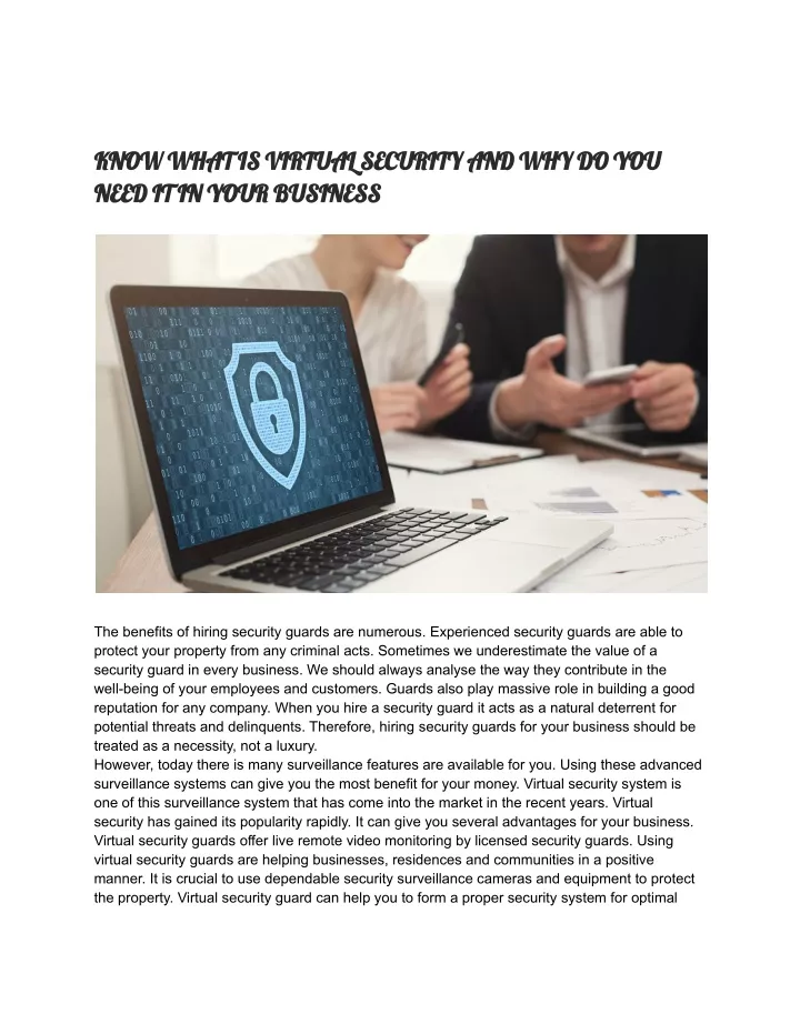 know what is virtual security and why do you need