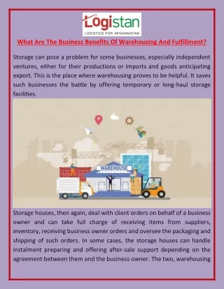What Are The Business Benefits Of Warehousing And Fulfillment