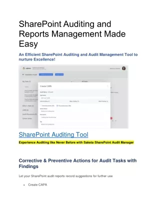 SharePoint Auditing Tool
